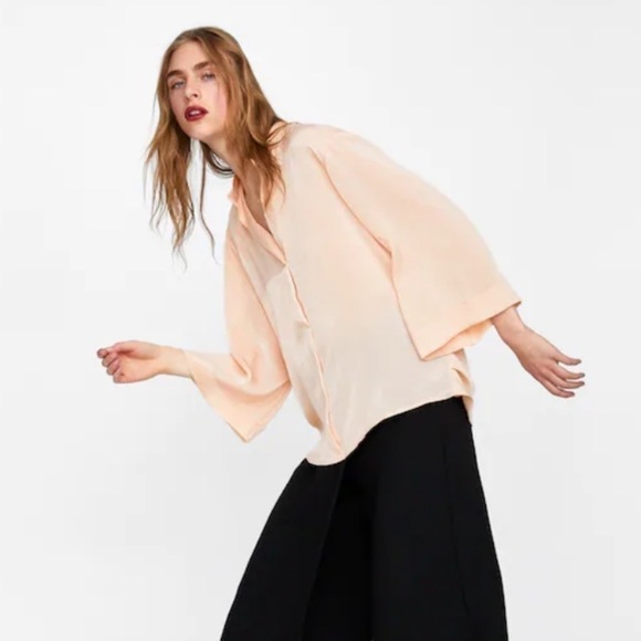 Zara oversized blouse cream XS - Picture 1 of 10